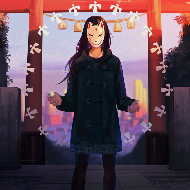 Person in Fox Mask — Red