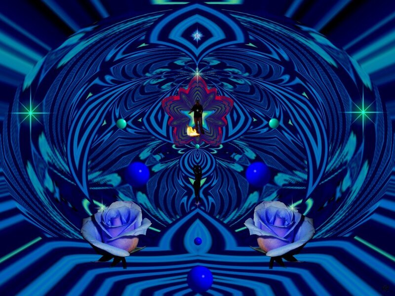 Person in Fractal Tunnel