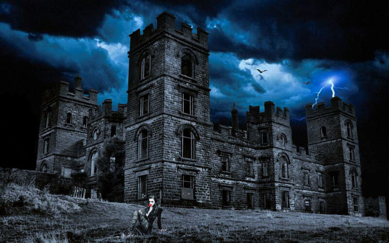 Person in Front of Castle