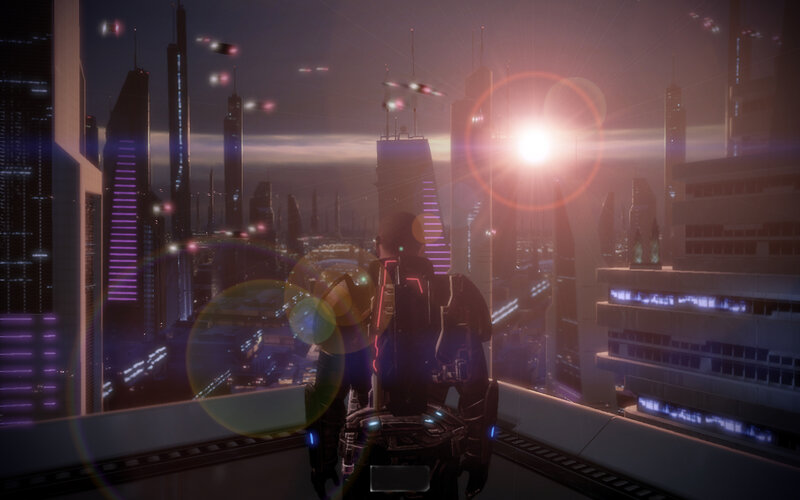 Person in Futuristic Armor — Purple