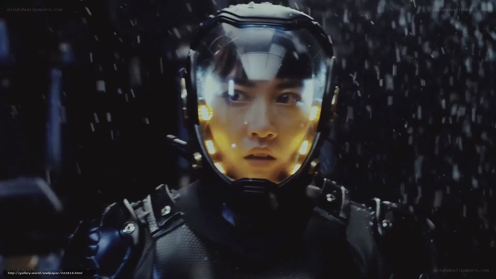 person in futuristic helmet