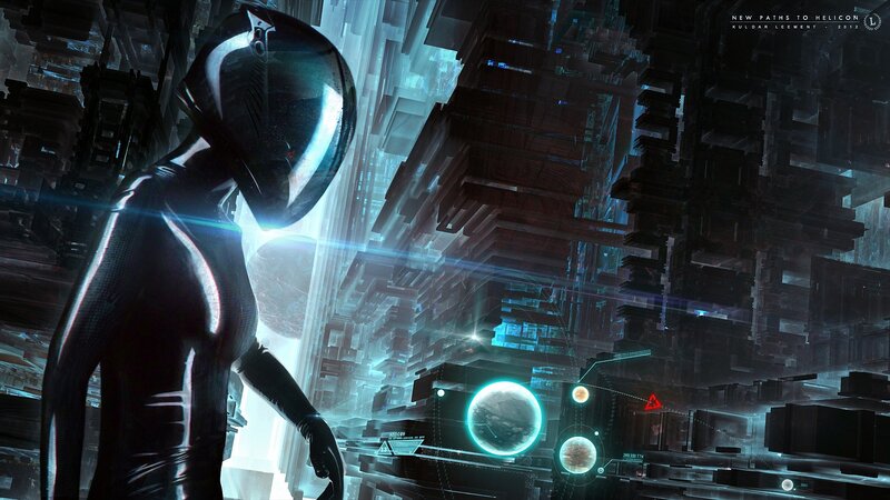 Person in Futuristic Suit — Black, Dramatic