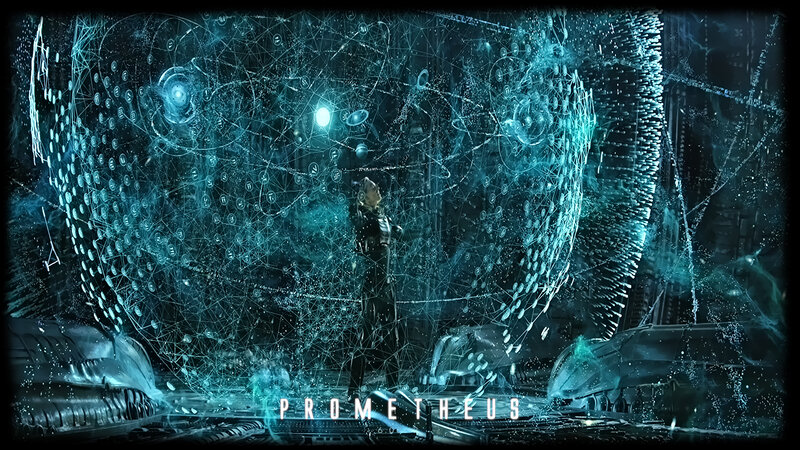 Person in Futuristic Suit — Blue, Dramatic