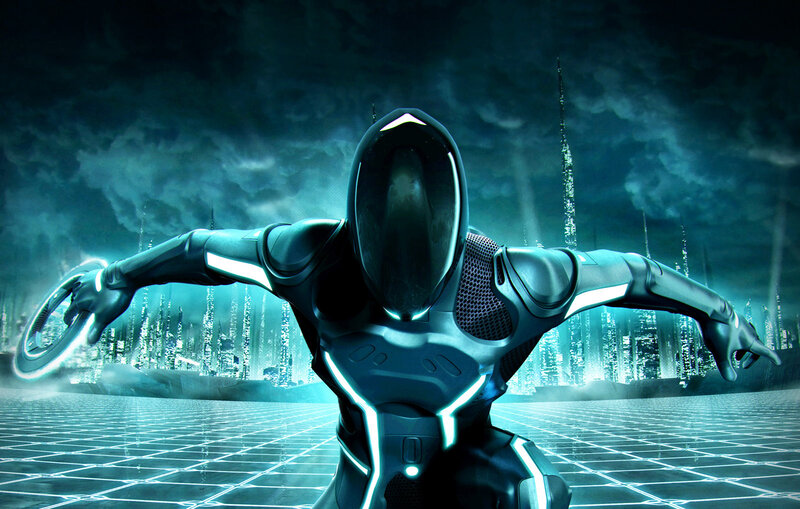 Person in Futuristic Suit — Blue