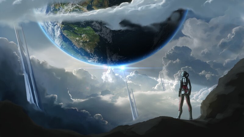 Person in Futuristic Suit — Gray