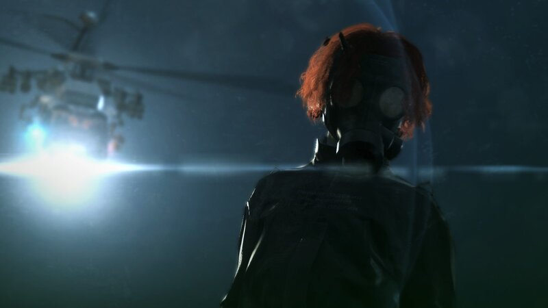 Person in Gas Mask — Black, Dark, Dramatic