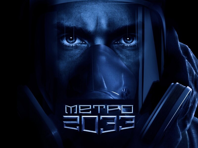 Person in Gas Mask — Blue