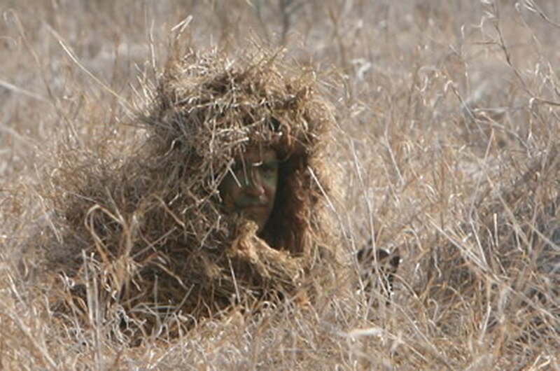 Person in Ghillie Suit — Brown