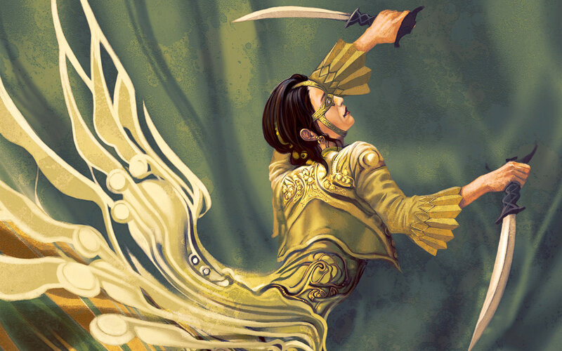 Person in Golden Armor