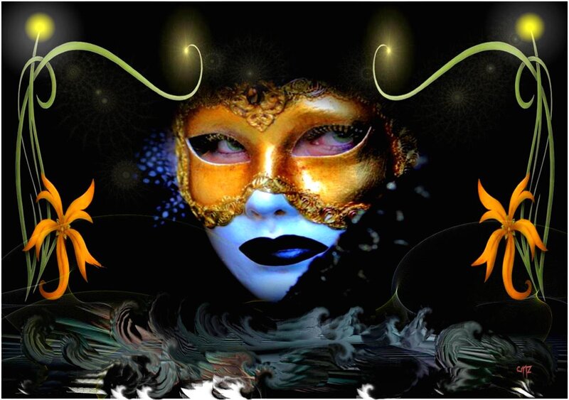 Person in Golden Mask