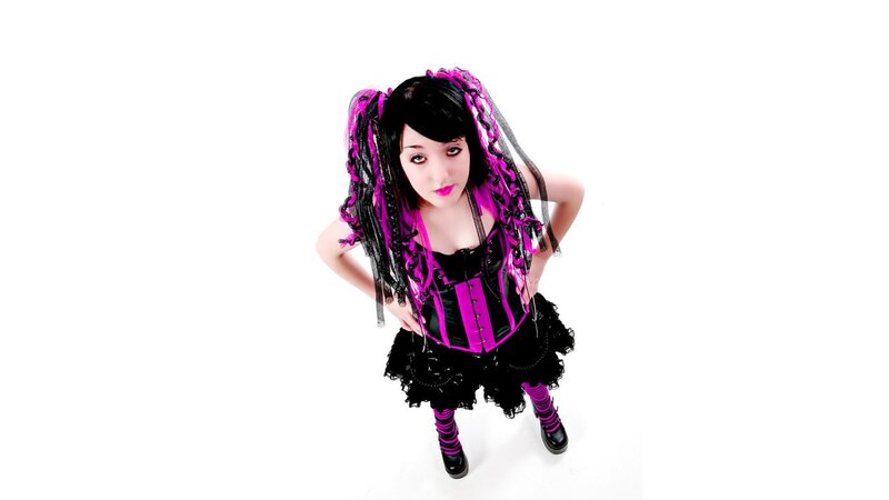 person in goth outfit