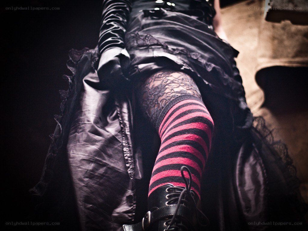 person in gothic attire