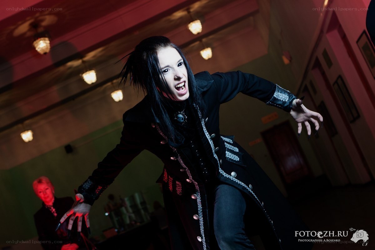 person in gothic costume