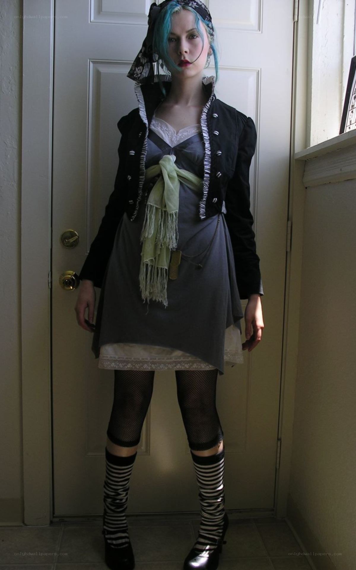 person in gothic outfit