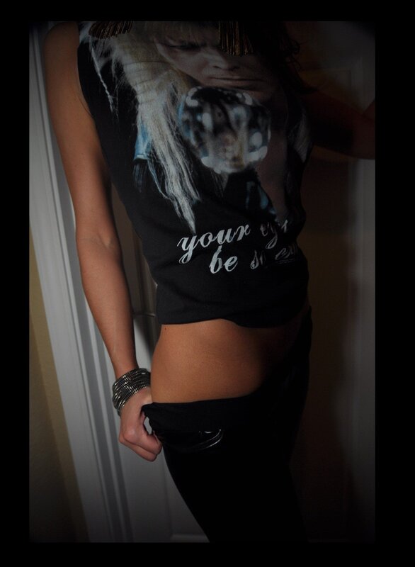 person in graphic t-shirt