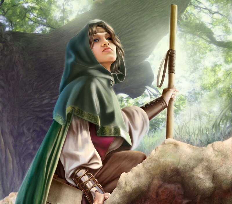 Person in Green Cloak