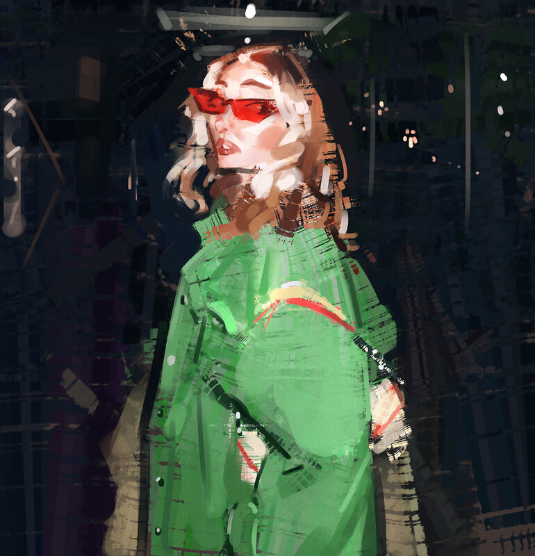 Person in Green Coat