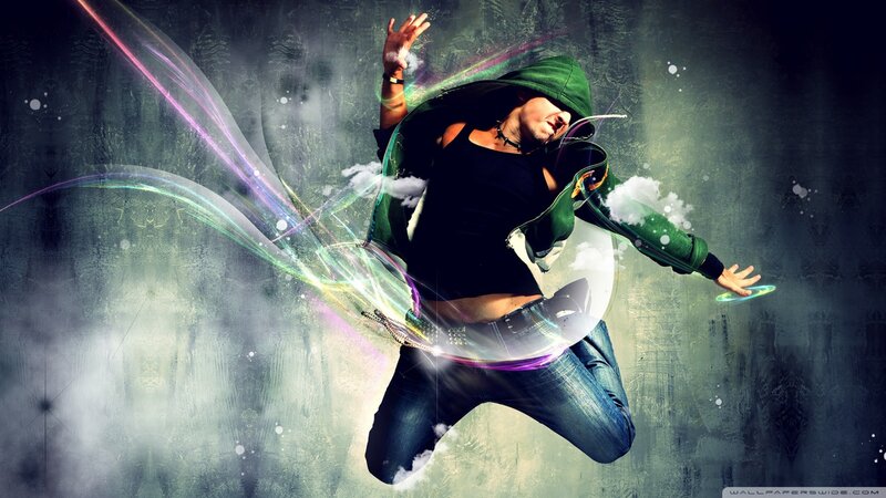 Person in Green Hoodie — Dynamic
