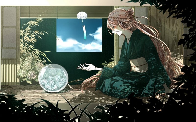 Person in Green Kimono