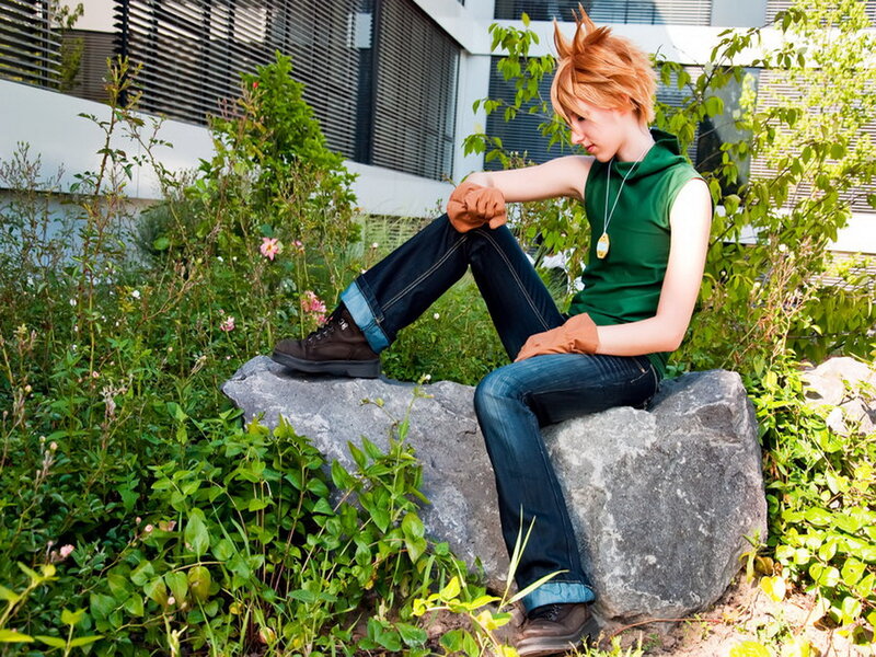 Person in Green Shirt — Calm