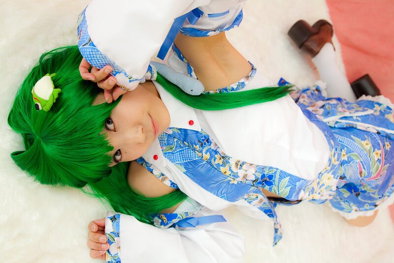 Person in Green Wig — Calm, Photograph, Cosplay