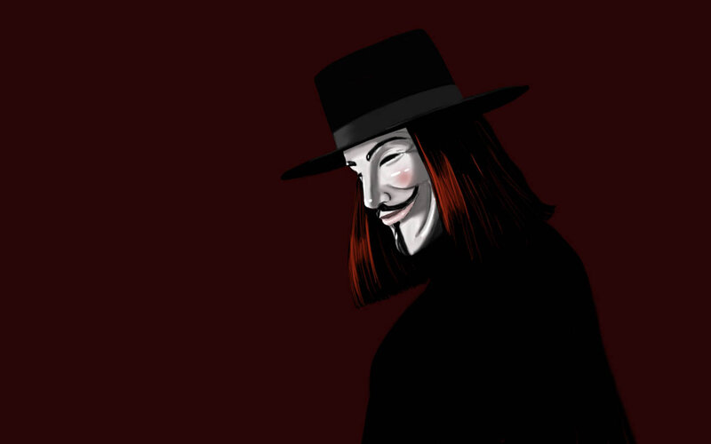 person in guy fawkes mask