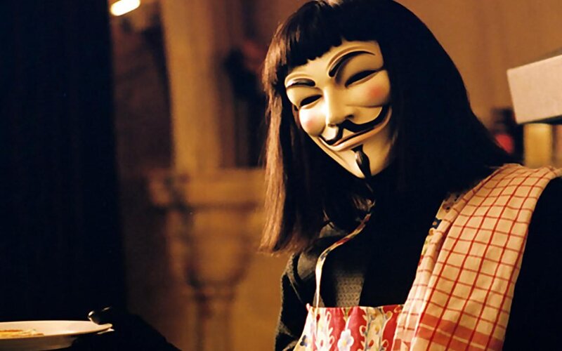person in guy fawkes mask