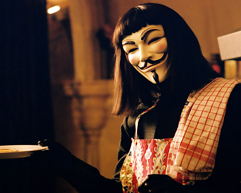 person in guy fawkes mask