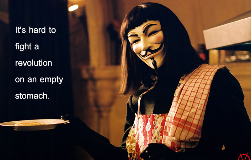 person in guy fawkes mask