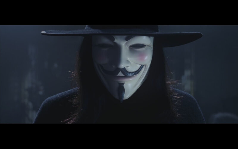 person in guy fawkes mask