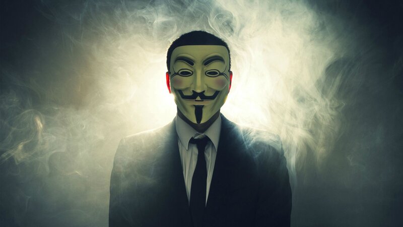 person in guy fawkes mask