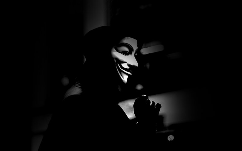 person in guy fawkes mask