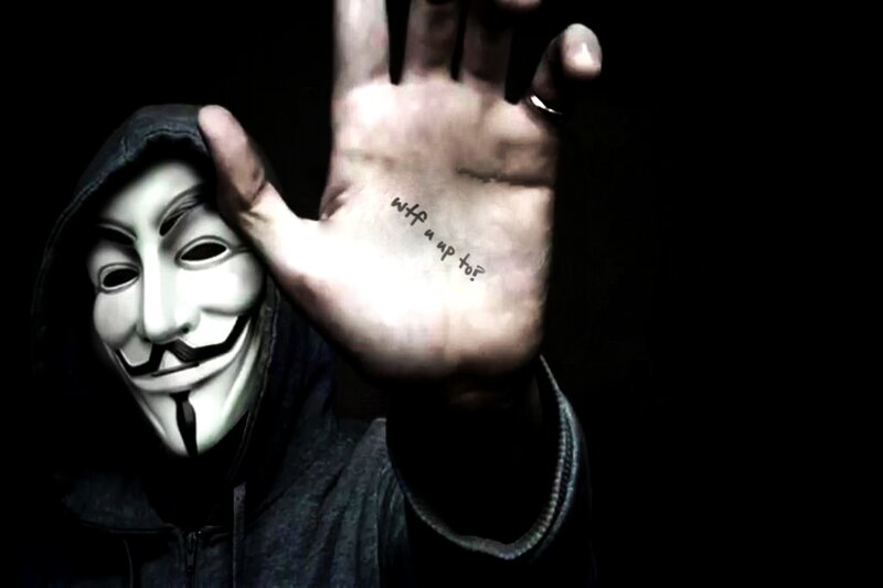 person in guy fawkes mask