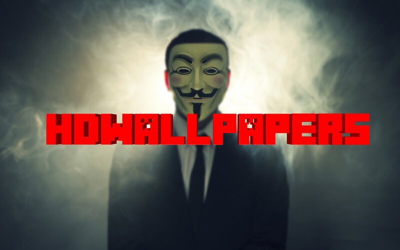 Person in Guy Fawkes Mask — Red, Dramatic, Digital Art