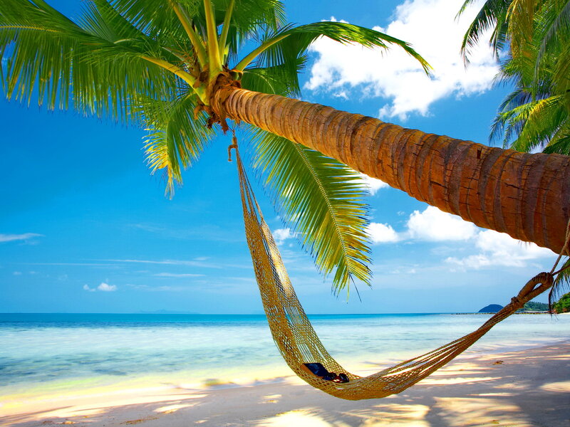 Person in Hammock — Blue
