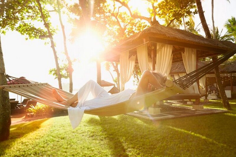 Person in Hammock — Green, Serene