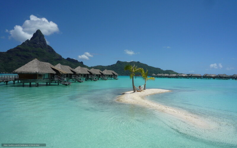 Person in Hammock on Sandbar