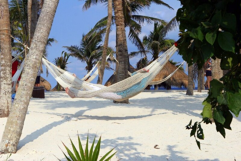 Person in Hammock — White, Relaxed
