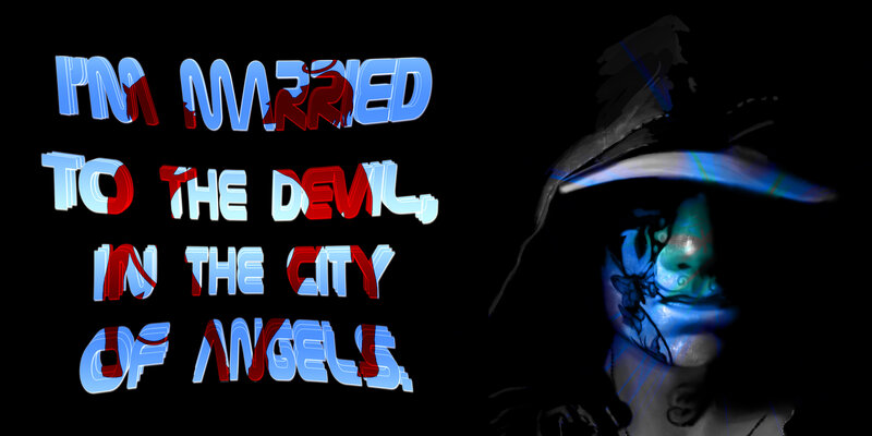 Person in Hat with Blue Face