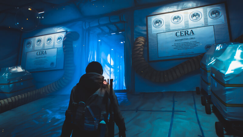 Person in Hazmat Suit — Blue, Dramatic