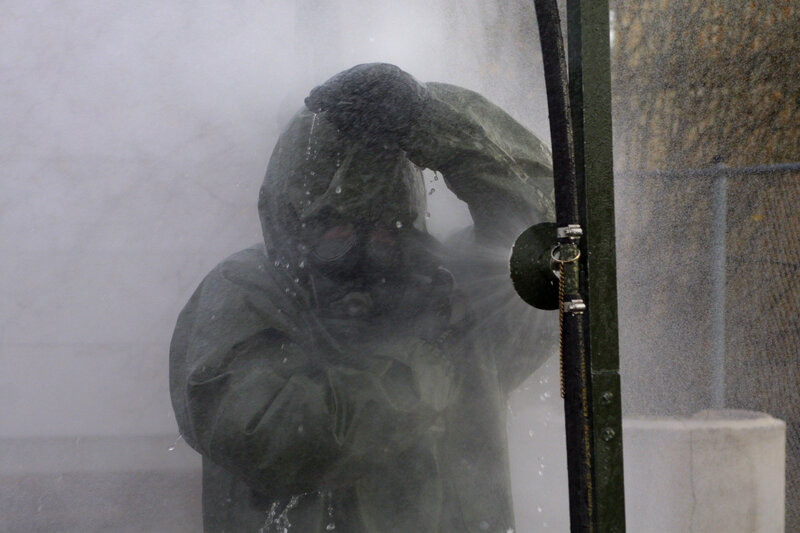Person in Hazmat Suit — Gray
