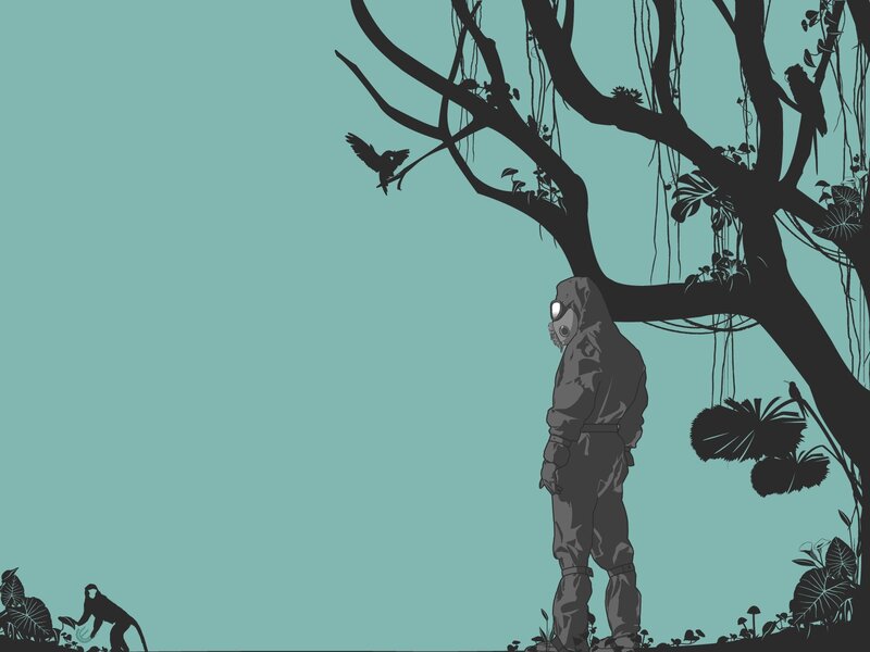 Person in Hazmat Suit — Teal