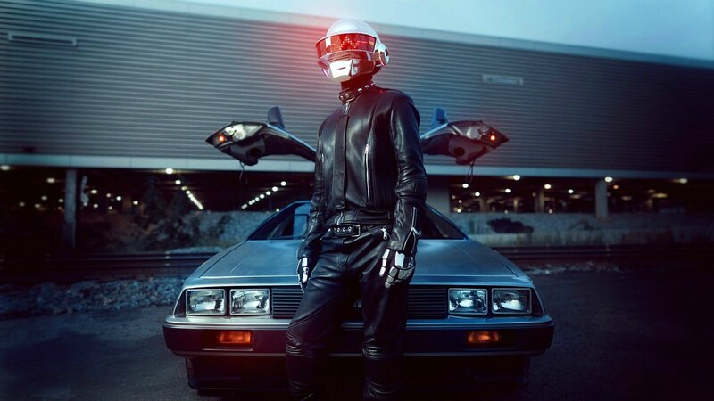 Person in Helmet and Leather