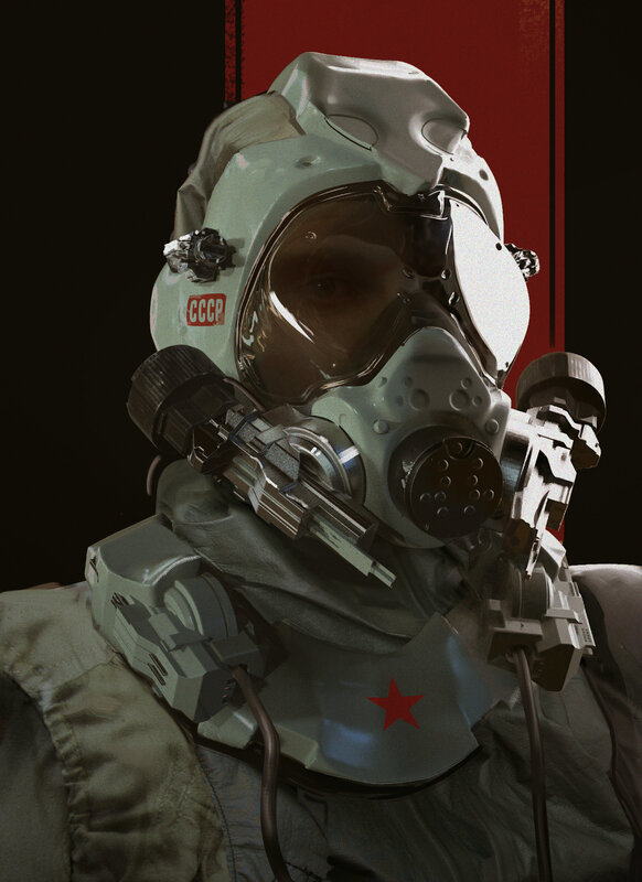 Person in Helmet — Gray