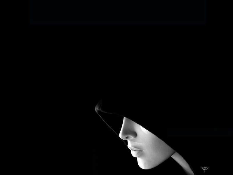 Person in Hooded Cloak — Black, Dramatic, Night