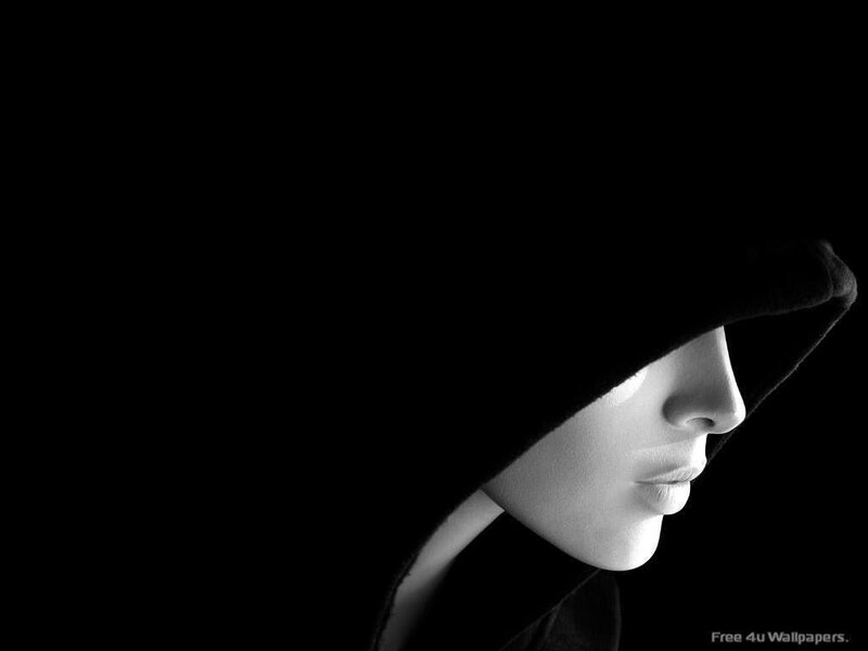 Person in Hooded Cloak — Black, Dramatic, Photograph, Hood