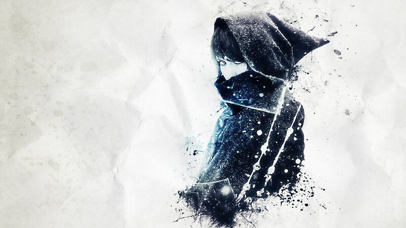 Person in Hooded Coat — Black