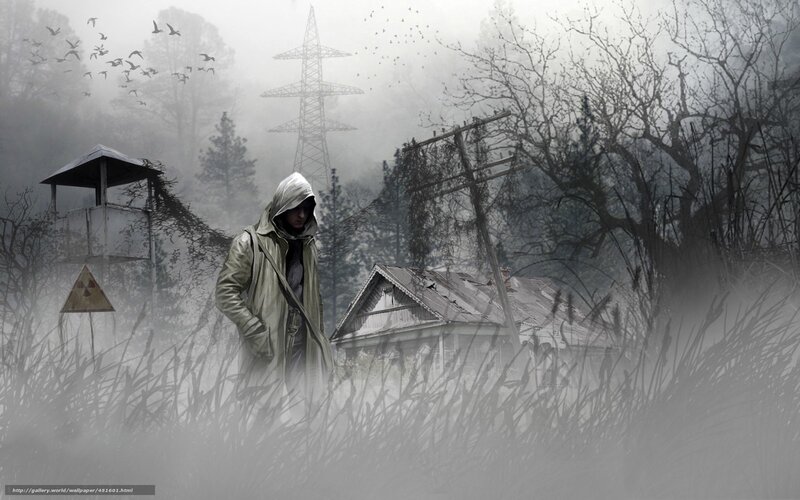 Person in Hooded Coat — Gray