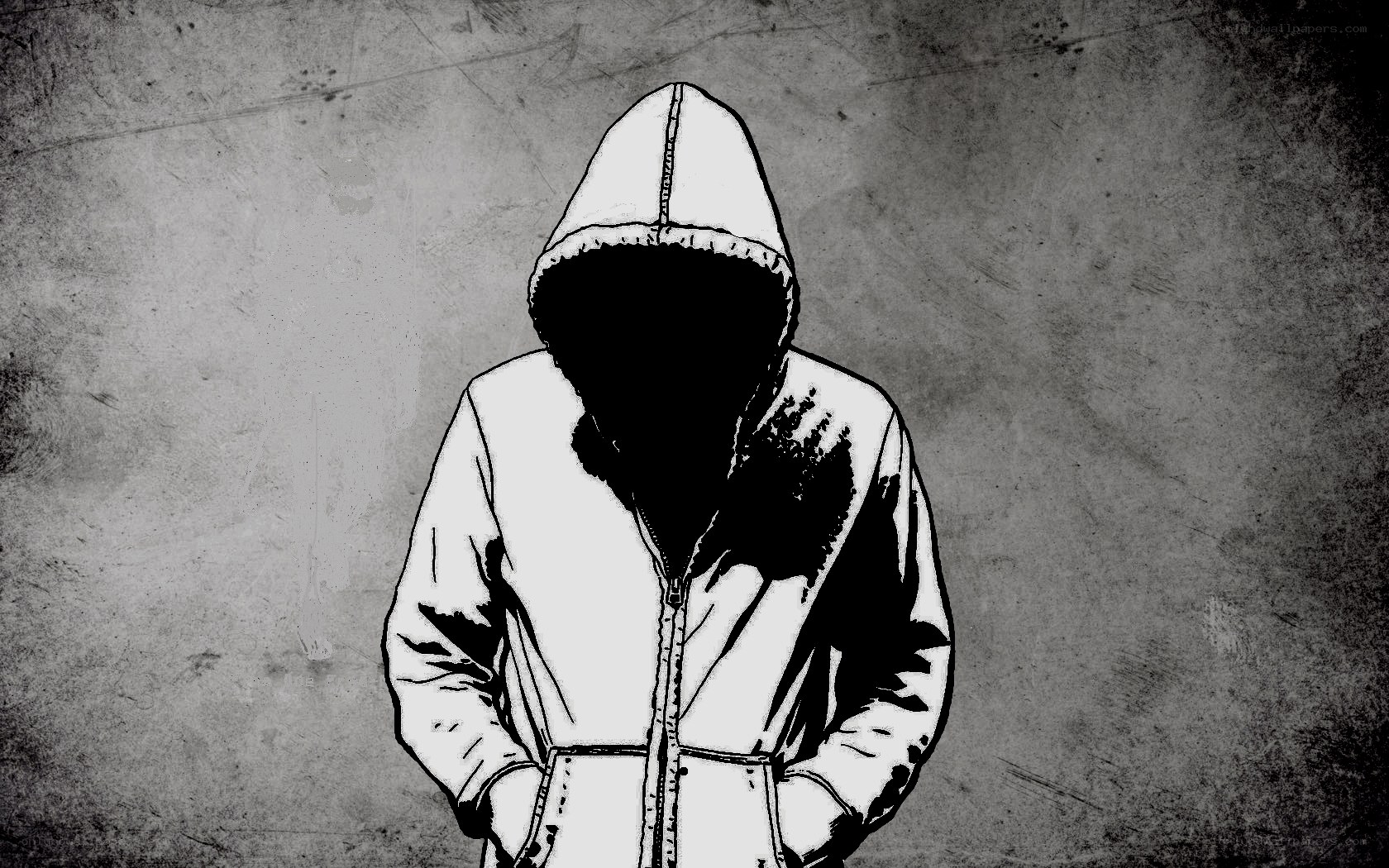 person in hooded jacket