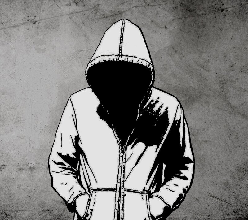 Person in Hooded Jacket — Black, Dark